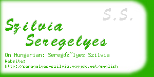 szilvia seregelyes business card